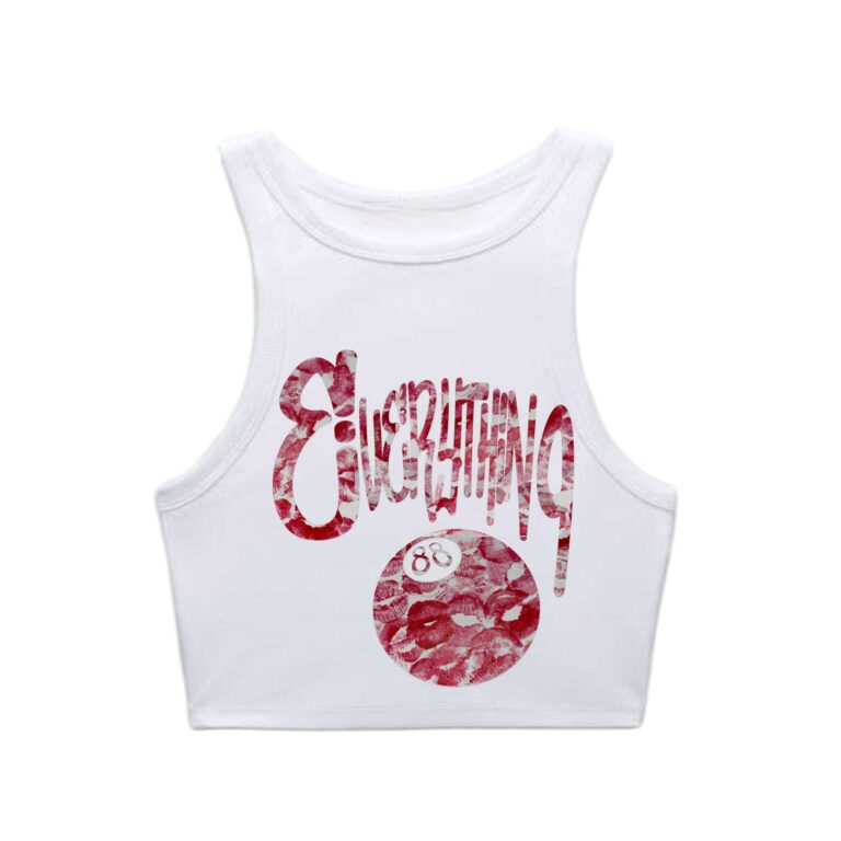 88 kisses cropped tank top