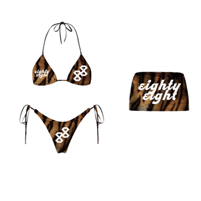 88 tiger print bikini set