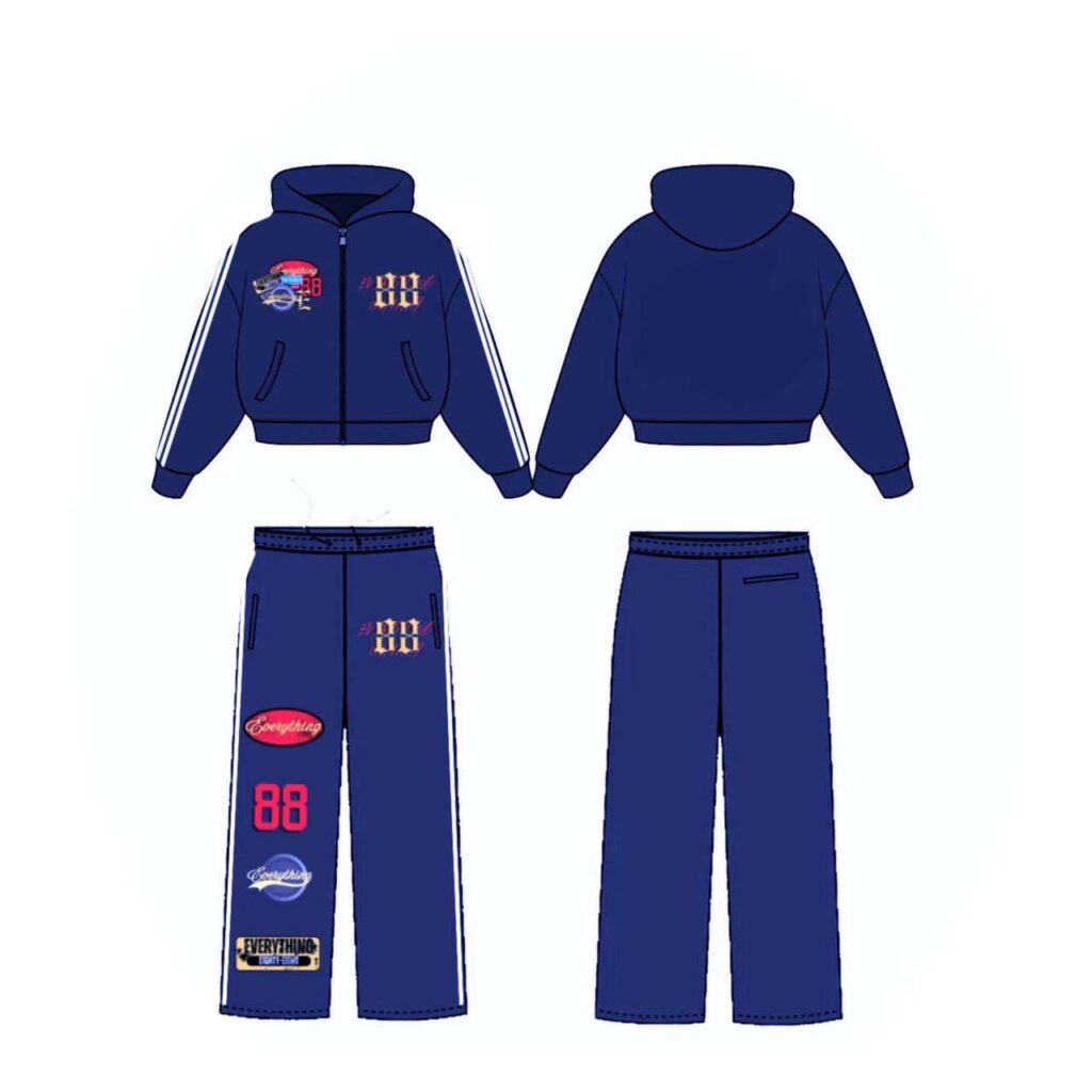 88 stamp hoodie and joggers set - Image 2
