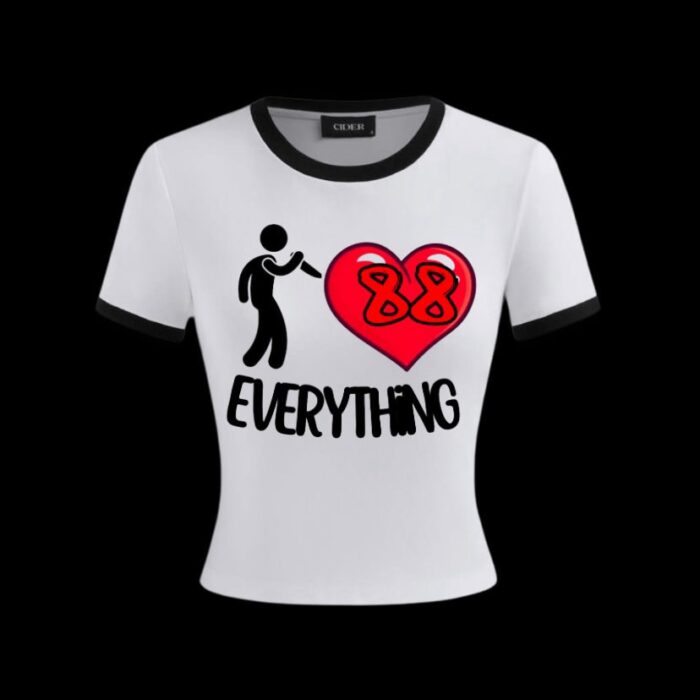 I love 88 baby tee