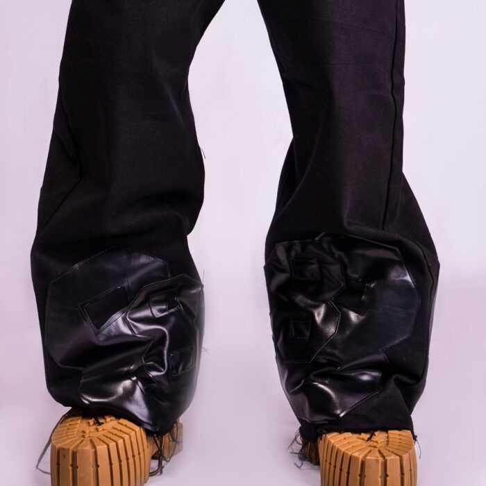 88 silver eyelet denim pants