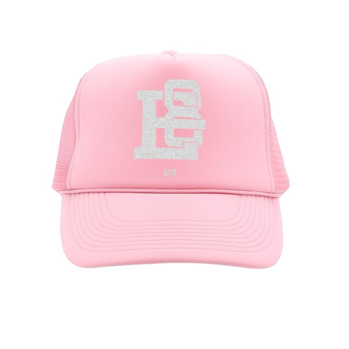 Pink Retro Grid Trucker Hat