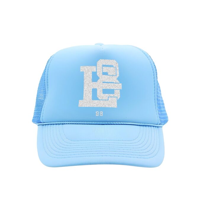 Blue Retro Grid Trucker Hat Copy
