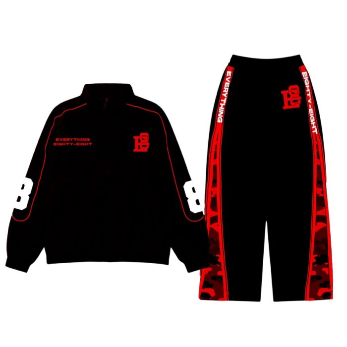 Crimson circuit tracksuit