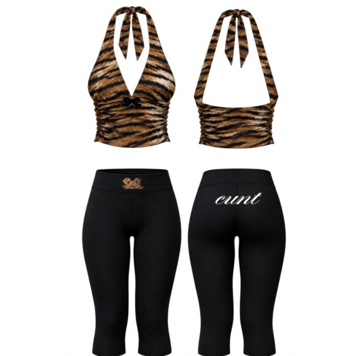 88 Tiger Print Halter set